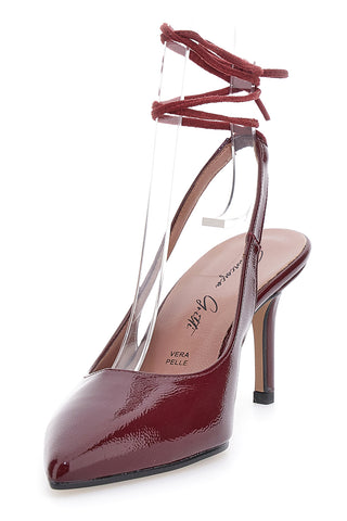 Décolleté bordeaux a punta con laccio alla caviglia Francesca Gritti P7045