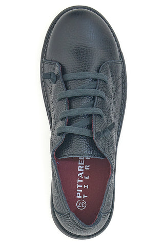 Scarpe nere in pelle con suola flessibile Pittarello Tierra 24224