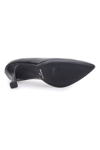 Schwarze Pumps mit spitzer Spitze und Spool-Absatz von Pittarello Love 1907