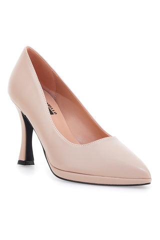 Décolleté nude con punta sfilata e tacco a rocchetto Pittarello Love 1907