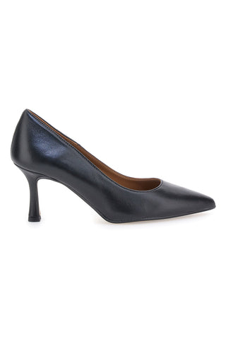 Décolleté nere in pelle con tacco a spillo Pittarello Plus 777 Made in Italy