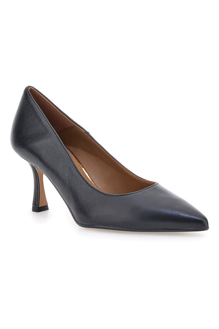 Décolleté nere in pelle con tacco a spillo Pittarello Plus 777 Made in Italy