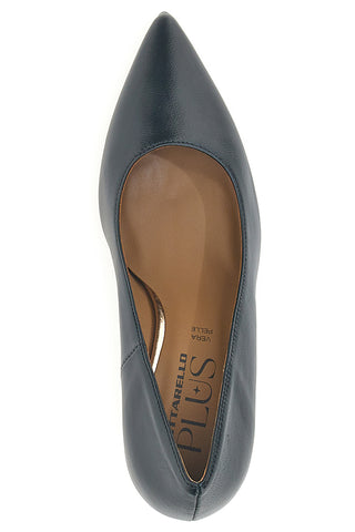 Décolleté nere in pelle con tacco a spillo Pittarello Plus 777 Made in Italy