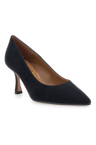 Pittarello Plus 777 Pumps mit Absatz aus schwarzem Wildleder, hergestellt in Italien