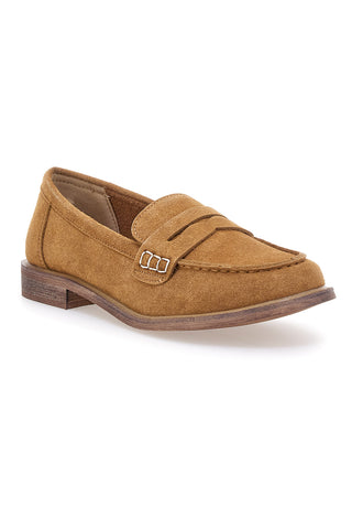 Le Havre Paris KMD26W40 hellbraune Loafer mit Zierdetails