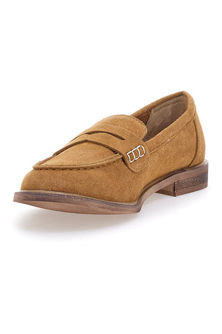 Le Havre Paris KMD26W40 hellbraune Loafer mit Zierdetails