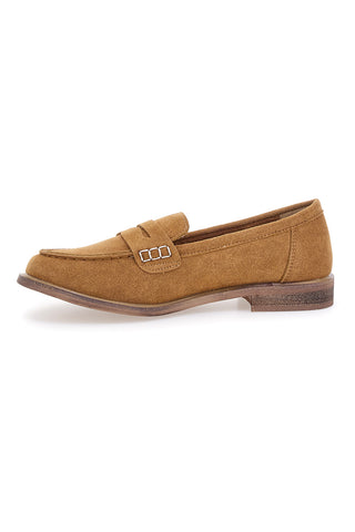 Le Havre Paris KMD26W40 hellbraune Loafer mit Zierdetails