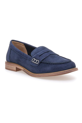 Le Havre Paris KMD26W40 Blaue Loafer mit Zierdetails