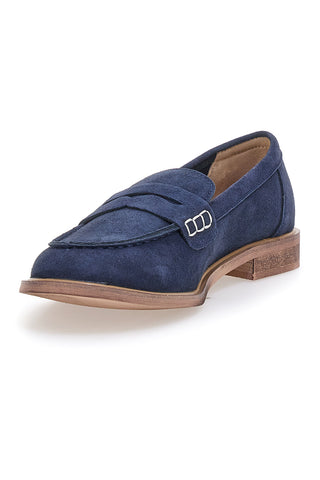 Le Havre Paris KMD26W40 Blaue Loafer mit Zierdetails