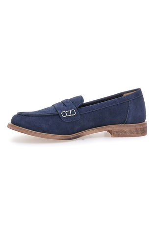 Le Havre Paris KMD26W40 Blaue Loafer mit Zierdetails