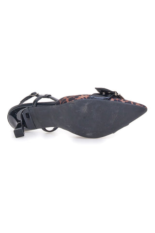 Pumps Animalier und Schwarz Slingback mit mittlerem Absatz Mon dieu APY22