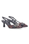 Pumps Animalier und Schwarz Slingback mit mittlerem Absatz Mon dieu APY22