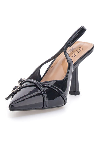 Décolleté Nero effetto vernice slingback con cinturini Mon dieu CMJ2405315