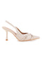 Décolleté Beige Chiaro effetto vernice slingback con cinturini Mon dieu CMJ2405315