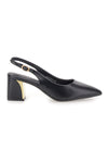 Schwarze Pumps mit mittlerem Absatz und Fersenriemchen Mon dieu DQ50233