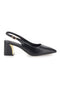 Schwarze Pumps mit mittlerem Absatz und Fersenriemchen Mon dieu DQ50233