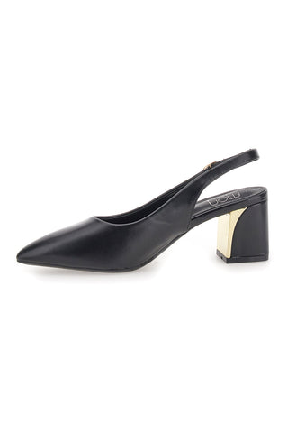 Schwarze Pumps mit mittlerem Absatz und Fersenriemchen Mon dieu DQ50233