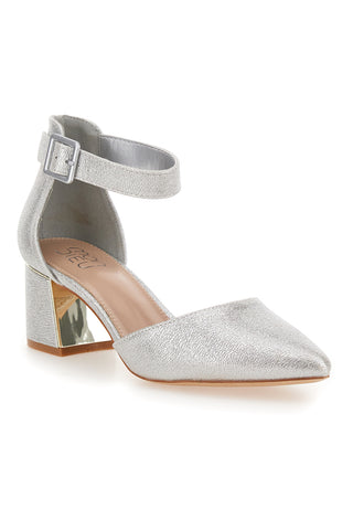 Silberne Pumps mit mittlerem Absatz Mon dieu 8257482839