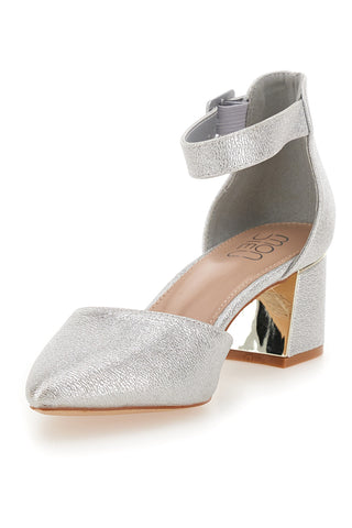 Silberne Pumps mit mittlerem Absatz Mon dieu 8257482839