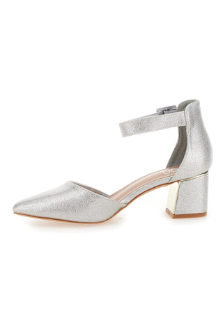 Silberne Pumps mit mittlerem Absatz Mon dieu 8257482839