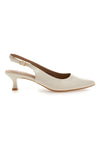 Décolleté Beige chiaro vernice slingback tacco medio Mon dieu FDS246C