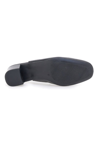 Schwarze Echtleder Slingbacks mit niedrigem Absatz Prima riga 21684LIDY