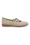 Ballerine beige in vera pelle con fasce elastiche Prima riga 19840FRUIT