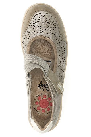 Beige Turnschuhe mit Riemen Relife 67172470301F