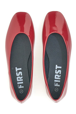 Rote Lackballerinas The First IDEA13 für Damen