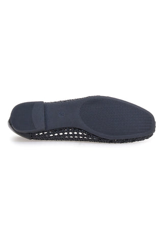 Schwarze geflochtene Ballerinas The First IDE11