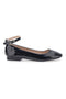 Ballerine nere vernice con cinturino alla caviglia The First IDE1075 da Donna