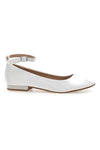 Ballerine bianche vernice con cinturino alla caviglia The First IDE1075 da Donna