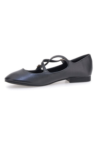 Ballerine nere con cinturini The First IDEA02