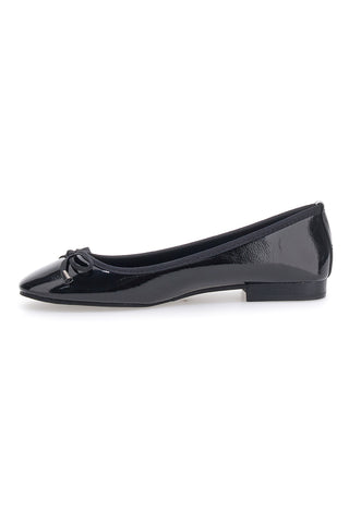 Ballerine nere vernice con fiocco decorativo The First IDE173