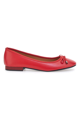 Ballerine rosse con fiocco decorativo The First IDE173