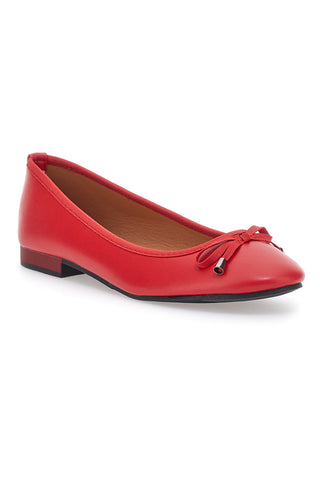 Rote Ballerinas mit dekorativer Schleife The First IDE173