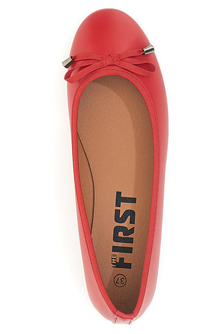 Ballerine rosse con fiocco decorativo The First IDE173