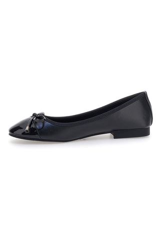 Schwarze Ballerinas mit dekorativer Schleife The First IDE1070