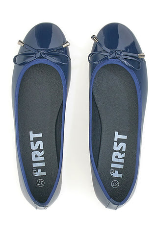 Ballerine blu con fiocco decorativo The First IDE1070