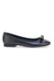 Schwarze Ballerinas in Lackoptik mit Schleife The First IDE6292