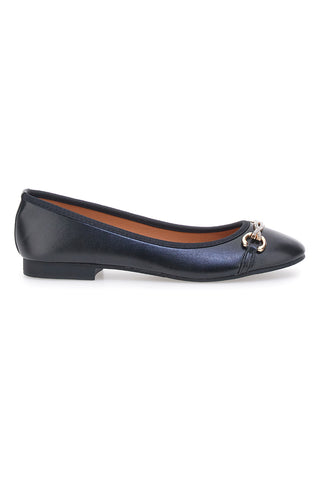 Ballerine nere con catena decorativa The First IDE172