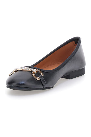 Ballerine nere con catena decorativa The First IDE172