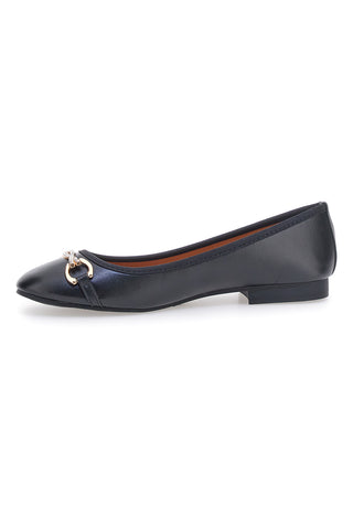 Ballerine nere con catena decorativa The First IDE172