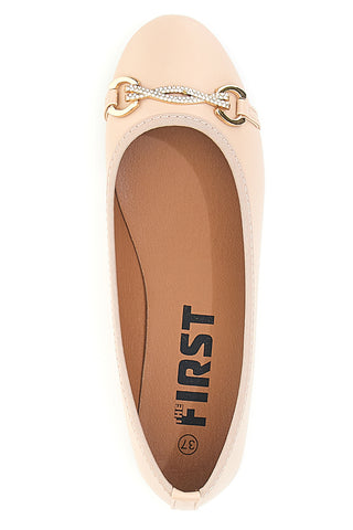 Ballerine rosa con catena decorativa The First IDE172
