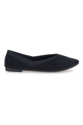 Ballerine nere in tessuto con soletta morbida The First PREA614