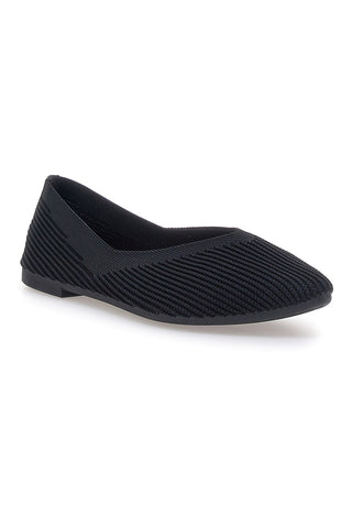 Ballerine nere in tessuto con soletta morbida The First PREA614