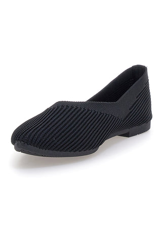 Ballerine nere in tessuto con soletta morbida The First PREA614