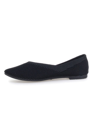 Ballerine nere in tessuto con soletta morbida The First PREA614