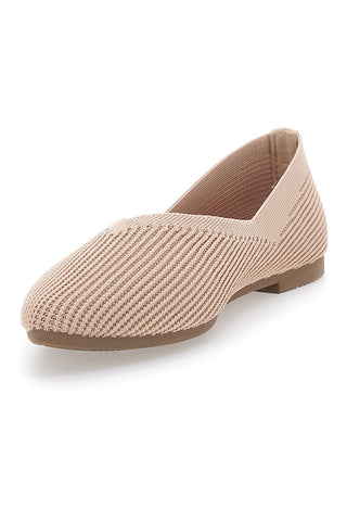 Ballerine beige in tessuto con soletta morbida The First PREA614