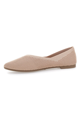 Ballerine beige in tessuto con soletta morbida The First PREA614